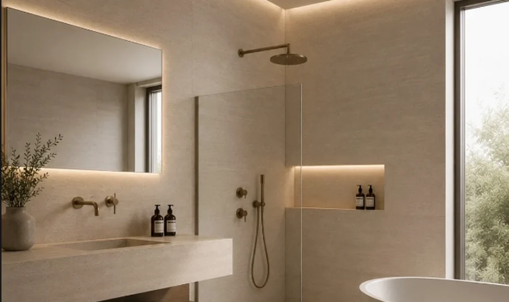 Minimalistisch interieur met Flushline integratie