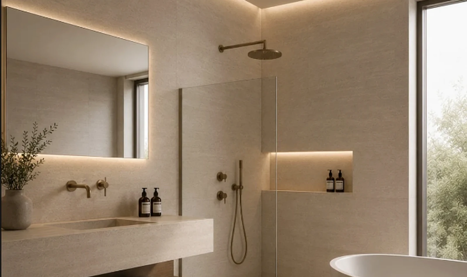 Minimalistisch interieur met Flushline integratie