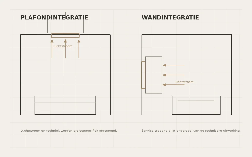 Technische weergave van Flushline integratie